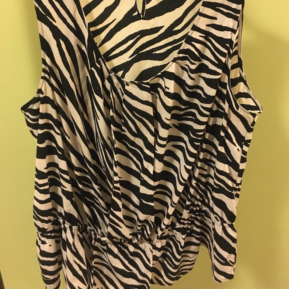 Zebra print sleeveless blouse